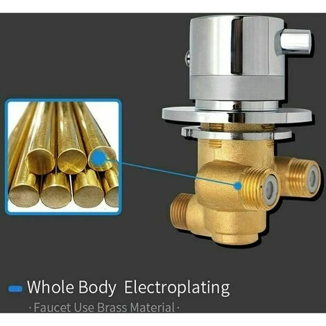 Mitigeur Thermostatique En Laiton Douche Mitigeur Vannes 1 Voie Sortie Mélange Eau Chaude Froide Mural 3 Mitigeur Thermostatique En Laiton Douche Mitigeur Vannes 1 Voie Sortie Mélange Eau Chaude Froide Mural – Image 3