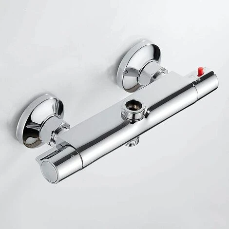 Mitigeur Thermostatique De Douche 2 Sorties Haute Et Basse Robinet Mélangeur Anti-Brûlure En Laiton Chromé Pour Salle De Bain Baignoire 3 Mitigeur Thermostatique De Douche 2 Sorties Haute Et Basse Robinet Mélangeur Anti-Brûlure En Laiton Chromé Pour Salle De Bain Baignoire – Image 3