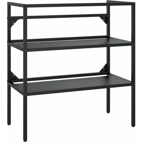 UNIQUECadre De Lavabo De Salle De Bain Noir 79x38x83 Cm Fer6,96 Kg,Magnifique & Montage Facile46439 2 UNIQUECadre De Lavabo De Salle De Bain Noir 79x38x83 Cm Fer6,96 Kg,Magnifique & Montage Facile46439 – Image 2