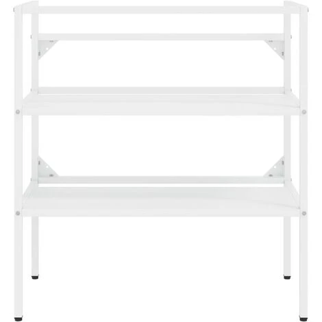 UNIQUECadre De Lavabo De Salle De Bain Blanc 79x38x83 Cm Fer6,96 Kg,Magnifique & Montage Facile69754 3 UNIQUECadre De Lavabo De Salle De Bain Blanc 79x38x83 Cm Fer6,96 Kg,Magnifique & Montage Facile69754 – Image 3