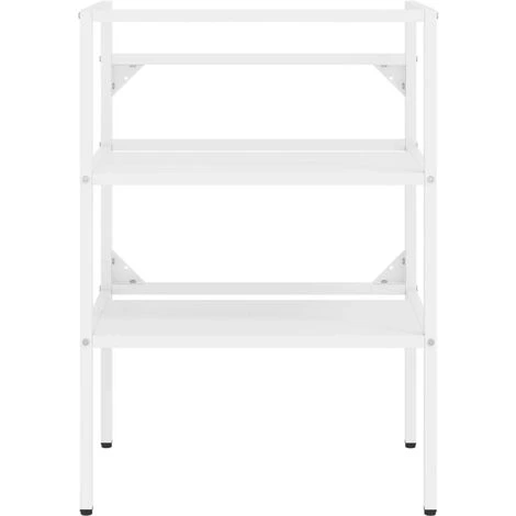 UNIQUECadre De Lavabo De Salle De Bain Blanc 59x38x83 Cm Fer6,06 Kg,Magnifique & Montage Facile42041 3 UNIQUECadre De Lavabo De Salle De Bain Blanc 59x38x83 Cm Fer6,06 Kg,Magnifique & Montage Facile42041 – Image 3