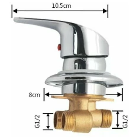 Mitigeur Cabine De Douche Robinet De Douche En Laiton Inverseur De Sortie Robinet Mitigeur De Douche Chromé Connecteur G1/2 Mitigeur D'eau Froide Et Chaude De Douche Pour Salle 3 Mitigeur Cabine De Douche Robinet De Douche En Laiton Inverseur De Sortie Robinet Mitigeur De Douche Chromé Connecteur G1/2 Mitigeur D'eau Froide Et Chaude De Douche Pour Salle – Image 3