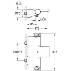 Robinet Bain Thermostatique GROHE Avec Tablette Grohtherm 2000 + Nettoyant 7 Robinet Bain Thermostatique GROHE Avec Tablette Grohtherm 2000 + Nettoyant -Grohe || Hansgrohe Soldes Magasin 92536119 4