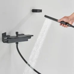 Mural Robinet Baignoire Mitigeur Baignoire Cascade Mitigeur Baignoire Laiton Chaud Et Froid -Grohe || Hansgrohe Soldes Magasin 92775221 3
