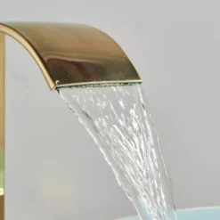 Robinet Lavabo Doré Cascade,Mitigeur Salle Bain Cascade Avec Bec Hauteur Mitigeur Lavabo Cascade Chaude Et Froide Réglable Robinet Salle Bain En Inox -Grohe || Hansgrohe Soldes Magasin 92775282 4