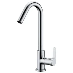 Robinet Eau Froide Pour Lave-Mains Robinet Salle De Bains Chromé Mitigeur De Cuisine 360° Rotation Robinet Simple Moderne