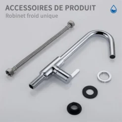 Robinet Eau Froide Pour Lave-Mains Robinet Salle De Bains Chromé Mitigeur De Cuisine 360° Rotation Robinet Simple Moderne 8 Robinet Eau Froide Pour Lave-Mains Robinet Salle De Bains Chromé Mitigeur De Cuisine 360° Rotation Robinet Simple Moderne -Grohe || Hansgrohe Soldes Magasin 92923773 4