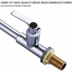 Robinet D'évier D'eau Froide Mitigeur Un Trou à Arc élevé Robinet De Barre En Acier Inoxydable à Montage Sur Pont Pour Cuisine-jardin Camping-car En Plein Air Installation Facile Chrome -Grohe || Hansgrohe Soldes Magasin 93700957 5