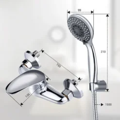 DALMO Mitigeur De Douche, Kit De Robinet De Douche Chrome, Avec Douchette, Tuyau De 1,5 M, 3 Modes De Pulvérisation, DBWF02FA 8 DALMO Mitigeur De Douche, Kit De Robinet De Douche Chrome, Avec Douchette, Tuyau De 1,5 M, 3 Modes De Pulvérisation, DBWF02FA -Grohe || Hansgrohe Soldes Magasin 93919225 4