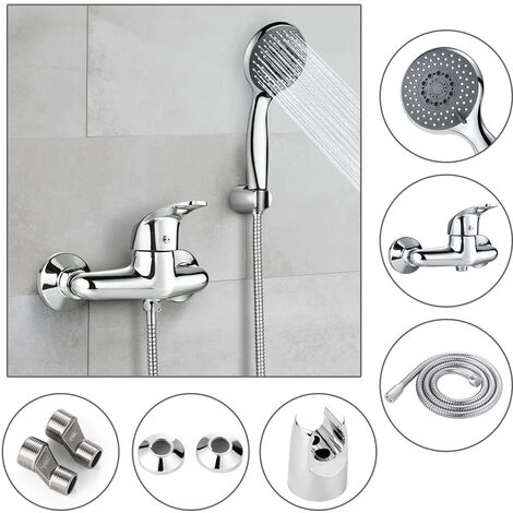 DALMO Mitigeur De Douche, Kit De Robinet De Douche Chrome, Avec Douchette, Tuyau De 1,5 M, 3 Modes De Pulvérisation, DBWF02FA 5 DALMO Mitigeur De Douche, Kit De Robinet De Douche Chrome, Avec Douchette, Tuyau De 1,5 M, 3 Modes De Pulvérisation, DBWF02FA – Image 5