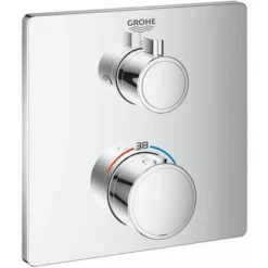 Grohe Grohtherm - Mitigeur Thermostatique De Douche Encastré Pour 2 Sorties, Chrome 24079000
