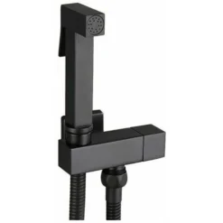 Kit Douchette WC, Noir Pulvérisateur De Bidet à Main En Laiton Bidet Pulvérisateur Mural Douchette WC Kit Complet , Hygiène Personnelle, G1/2