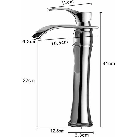 Auralum Moderne Mitigeur De Lavabo Rond Avec Haut Bec Robinet En Casacade à Bec Allongé Pour Salle De Bain 4 Auralum Moderne Mitigeur De Lavabo Rond Avec Haut Bec Robinet En Casacade à Bec Allongé Pour Salle De Bain – Image 4