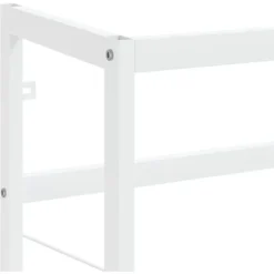 Cadre De Lavabo De Salle De Bain Style Contemporain - Blanc 40x38x83 Cm Fer BV312097 - BonneVie -Grohe || Hansgrohe Soldes Magasin 94127486 5