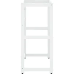 Cadre De Lavabo De Salle De Bain Style Contemporain - Blanc 59x38x83 Cm Fer BV822864 - BonneVie -Grohe || Hansgrohe Soldes Magasin 94127933 3