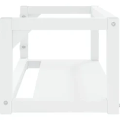 Cadre De Lavabo De Salle De Bain Style Contemporain - Mural Blanc 79x38x31 Cm Fer BV822253 - BonneVie -Grohe || Hansgrohe Soldes Magasin 94128094 3