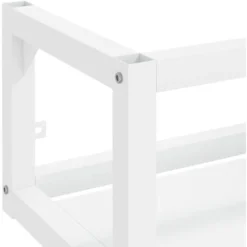 Cadre De Lavabo De Salle De Bain Style Contemporain - Mural Blanc 79x38x31 Cm Fer BV822253 - BonneVie -Grohe || Hansgrohe Soldes Magasin 94128094 5