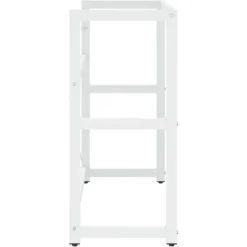 Cadre De Lavabo De Salle De Bain Style Contemporain - Blanc 79x38x83 Cm Fer BV652887 - BonneVie -Grohe || Hansgrohe Soldes Magasin 94128286 3