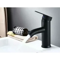 SVKBJROY Robinets De Lavabo Robinets De Lavabo Robinet Mélangeur D'eau Chaude Et Froide En AcierInoxydable Salle -Grohe || Hansgrohe Soldes Magasin 94661543 5