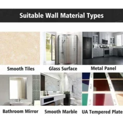 Support De Douche à Main, 2 Pièces Support De Montage Mural Ventouse En Silicone Aucun Besoin De Forage Pour Le Marbre Verre Métal Céramique 7 Support De Douche à Main, 2 Pièces Support De Montage Mural Ventouse En Silicone Aucun Besoin De Forage Pour Le Marbre Verre Métal Céramique -Grohe || Hansgrohe Soldes Magasin 94927218 4