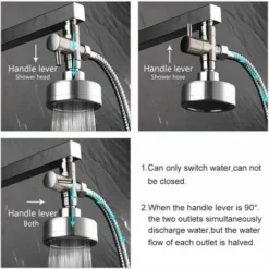 Vanne D'inversion 3 Voies G 1/2 En Laiton Massif Pomme De Douche Vanne D'inversion/Adaptateur Douche/Vanne D'inversion, Nickel Brossé DSF007NA, Chrome, DSF007, DSF007, 8 Vanne D'inversion 3 Voies G 1/2 En Laiton Massif Pomme De Douche Vanne D'inversion/Adaptateur Douche/Vanne D'inversion, Nickel Brossé DSF007NA, Chrome, DSF007, DSF007, -Grohe || Hansgrohe Soldes Magasin 95125876 4