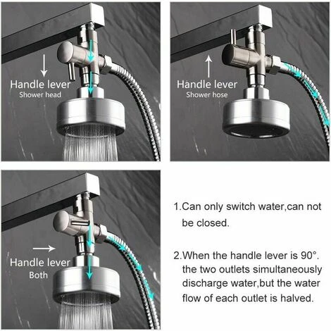 Vanne D'inversion 3 Voies G 1/2 En Laiton Massif Pomme De Douche Vanne D'inversion/Adaptateur Douche/Vanne D'inversion, Nickel Brossé DSF007NA, Chrome, DSF007, DSF007, 4 Vanne D'inversion 3 Voies G 1/2 En Laiton Massif Pomme De Douche Vanne D'inversion/Adaptateur Douche/Vanne D'inversion, Nickel Brossé DSF007NA, Chrome, DSF007, DSF007, – Image 4