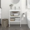 Nova Cadre En Fer Blanc Pour Lavabo Avec Lavabo Intégré Différentes Tailles Taille : 59 X 38 X 83 Cm