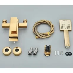 Mitigeur De Baignoire Mural Cascade Dore En Laiton ,Robinet De Baignoire Avec Douche à Main Monté Mur Pour Salle De Bains Zamery 9 Mitigeur De Baignoire Mural Cascade Dore En Laiton ,Robinet De Baignoire Avec Douche à Main Monté Mur Pour Salle De Bains Zamery -Grohe || Hansgrohe Soldes Magasin 95362922 5