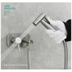 LMLY Kit Douchette WC，Toilette Bidet Spray, Bidet Pulvérisateur De Douche Kit En Laiton Kit Mitigeur Douchette à Main Mural Argent THSIDNE -Grohe || Hansgrohe Soldes Magasin 95442682 3