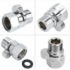 Vanne D'arrêt De Pommeau De Douche Contrôle De Flux Vanne D'arrêt Robinet En Laiton De Débit Pièce Rechange Universelle -Grohe || Hansgrohe Soldes Magasin 95477008 3