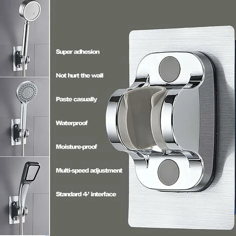 Support De Douche Angle Réglable 12cm Super Grand Panneau Adhésif Fort 4 Support De Douche Angle Réglable 12cm Super Grand Panneau Adhésif Fort – Image 4