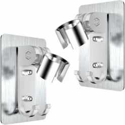 Lot De 2 Supports De Douche, Supports De Douche, Pas De Perçage Pour Monter La Superglue, Avec Trous Pour Montage à Vis.