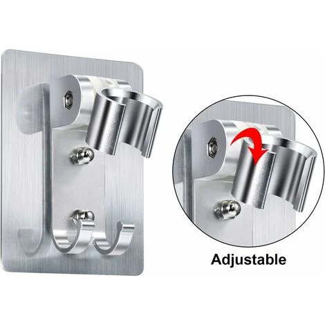 Lot De 2 Supports De Douche, Supports De Douche, Pas De Perçage Pour Monter La Superglue, Avec Trous Pour Montage à Vis. 4 Lot De 2 Supports De Douche, Supports De Douche, Pas De Perçage Pour Monter La Superglue, Avec Trous Pour Montage à Vis. – Image 4