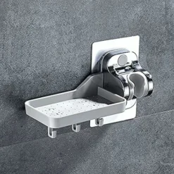 Support De Douche à Main Support De Pommeau De Douche Sans Poinçon Support De Douche à Main à Colle Forte Angle Réglable (multifonctionnel)