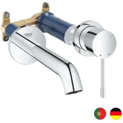 Mitigeur Mural Lavabo Grohe Essence - Taille M - Chromé -Grohe || Hansgrohe Soldes Magasin 9677373 5