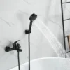 Robinet De Salle De Bain Robinet De Douche Robinet De Bain Robinet Baignoire Robinet Baignoires Avec Douche à Main Systèmes De Douche Mitigeur Mitigeur Pour Salle De Bain Douche Noir