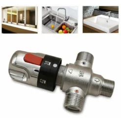 Mitigeur 3 Voies Eau Chaude Froide Thermostat Thermostatique Mitigeur Eau Sanitaire 20 °C Et 55 °C