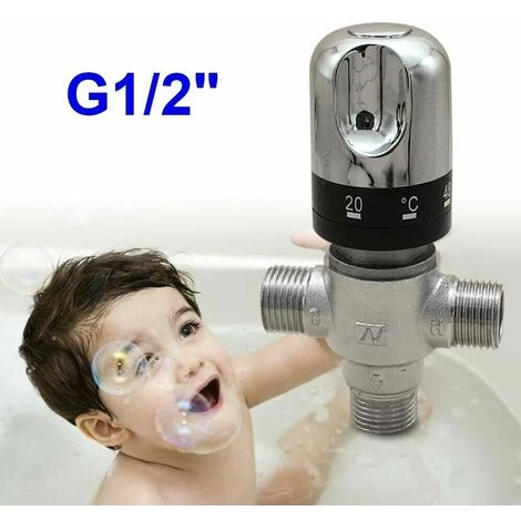 Mitigeur 3 Voies Eau Chaude Froide Thermostat Thermostatique Mitigeur Eau Sanitaire 20 °C Et 55 °C 2 Mitigeur 3 Voies Eau Chaude Froide Thermostat Thermostatique Mitigeur Eau Sanitaire 20 °C Et 55 °C – Image 2