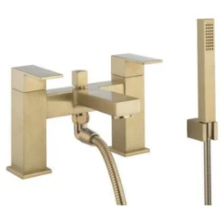 Crosswater Verge Robinet Baignoire Avec Douchette Stick Laiton Brossé