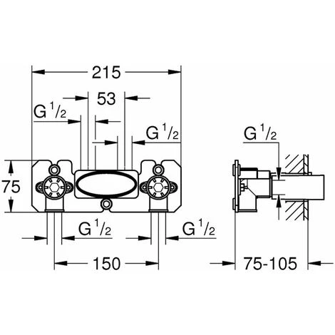 Grohe Grohtherm SmartControl - Corps Encastré Pour Combinaison/version Murale 26449000 2 Grohe Grohtherm SmartControl - Corps Encastré Pour Combinaison/version Murale 26449000 – Image 2