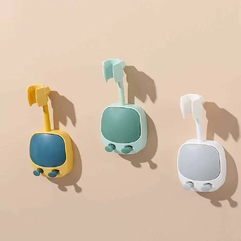 Support De Pomme De Douche Rotatif à 360 Degrés Pour Salle De Bain Sans Poinçon Support De Montage à Ventouse Réglable Support De Douche Gris 3 Support De Pomme De Douche Rotatif à 360 Degrés Pour Salle De Bain Sans Poinçon Support De Montage à Ventouse Réglable Support De Douche Gris – Image 3