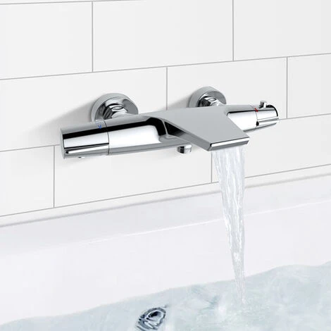 Robinet De Baignoire Cascade Mitigeur Thermostatique De Douche Pour Baignoire Robinet De Douche Laiton Chromé Design Elégant 2 Robinet De Baignoire Cascade Mitigeur Thermostatique De Douche Pour Baignoire Robinet De Douche Laiton Chromé Design Elégant – Image 2