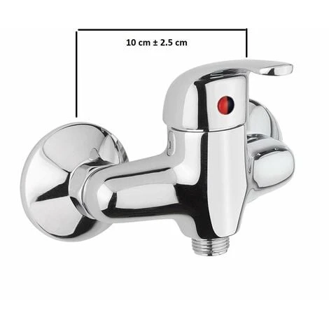 Mitigeur De Douche Extérieur Avec Raccordement Entraxe 10 Cm Damast 12087 Chromé 2 Mitigeur De Douche Extérieur Avec Raccordement Entraxe 10 Cm Damast 12087 Chromé – Image 2