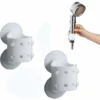 2 Pièces Silicone Douche Ventouses Support De Douche En Silicone Support De Douche Réglable Aucun Perçage Nécessaire Installation Rapide