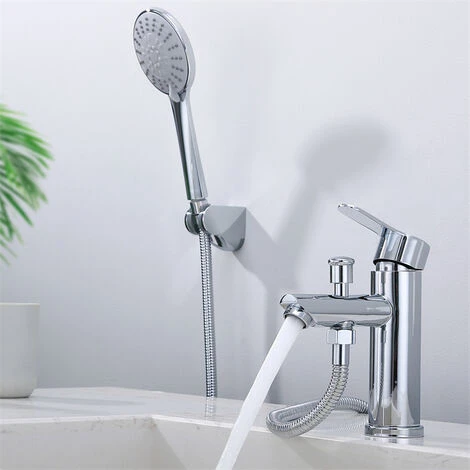 Mitigeur De Douche Avec Douchette Et Flexible De Douche Robinet De Douche Chromé Pour Salle De Bain Kit De Robinet Monotrou à Double Usage 2 Mitigeur De Douche Avec Douchette Et Flexible De Douche Robinet De Douche Chromé Pour Salle De Bain Kit De Robinet Monotrou à Double Usage – Image 2