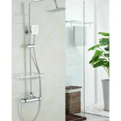 Mitigeur Thermostatique Pour Douche, Murale Robinet Thermostatique De Douche Avec Bouton Sécurisé à 38°C Anti-brûlure Mitigeur - Chromé 8 Mitigeur Thermostatique Pour Douche, Murale Robinet Thermostatique De Douche Avec Bouton Sécurisé à 38°C Anti-brûlure Mitigeur - Chromé -Grohe || Hansgrohe Soldes Magasin 99624033 4