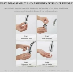 Robinet Intelligent Sans Contact Avec Capteur De Mouvement, économiseur D'eau, Robinet Pour Salle De Bain, Cuisine, Convient Argent -Grohe || Hansgrohe Soldes Magasin 99983955 3